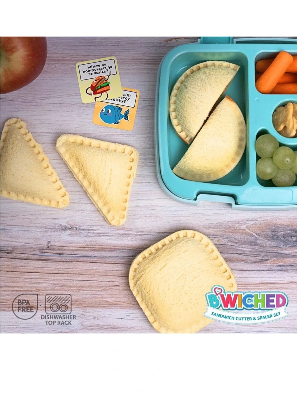 Sandwich Cutter & Sealer B’Wiched Crustless Sandwich Maker | Make Lunches Fun!